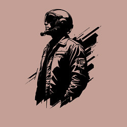 Свитшот хлопковый мужской Авиатор в эпичном стиле, цвет: пыльно-розовый — фото 2