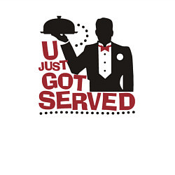 Свитшот хлопковый мужской Тебя только что обслужили, цвет: белый — фото 2