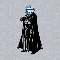 Свитшот хлопковый мужской Вэйдор смеющийся человек, цвет: меланж — фото 2