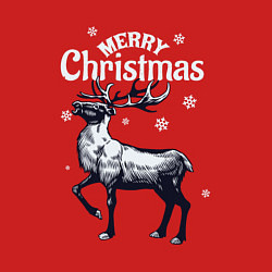 Свитшот хлопковый мужской Merry christmas deer, цвет: красный — фото 2