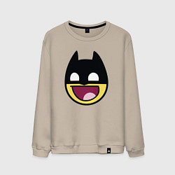 Свитшот хлопковый мужской Batman smile, цвет: миндальный