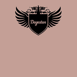 Свитшот хлопковый мужской Дагестанские крылья на щите, цвет: пыльно-розовый — фото 2