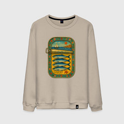 Мужской свитшот Консервы - сардины и море