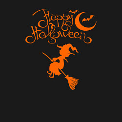 Свитшот хлопковый мужской Halloween-маленькая ведьма на метле, цвет: черный — фото 2