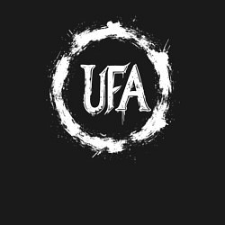 Свитшот хлопковый мужской Уфа в круге граффити, цвет: черный — фото 2