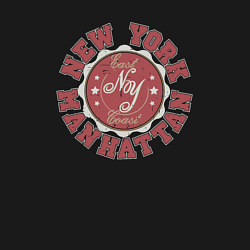 Свитшот хлопковый мужской New York - Manhattan, цвет: черный — фото 2