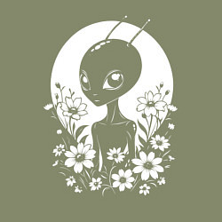 Свитшот хлопковый мужской Лунный странник, цвет: авокадо — фото 2