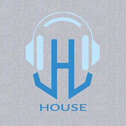 Свитшот хлопковый мужской Логотип House Music, цвет: меланж — фото 2