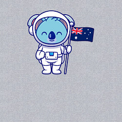 Свитшот хлопковый мужской Коала космонавт, цвет: меланж — фото 2