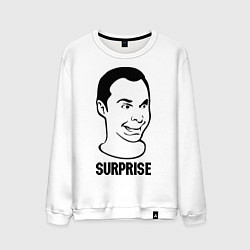 Свитшот хлопковый мужской Sheldon surprise, цвет: белый