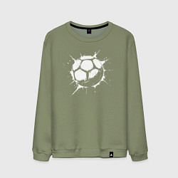 Мужской свитшот Футбольный мяч в белой краске