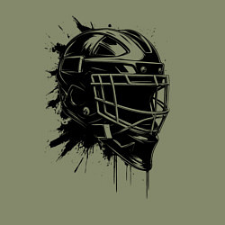 Свитшот хлопковый мужской Чёрная хоккейная маска, цвет: авокадо — фото 2