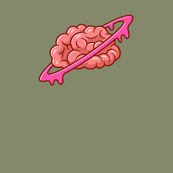 Свитшот хлопковый мужской Saturn brain, цвет: авокадо — фото 2