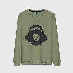 Мужской свитшот Логотип c лицом и шестернёй в наушниках