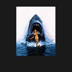 Свитшот хлопковый мужской Челюсти, цвет: черный — фото 2