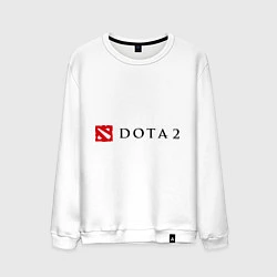 Свитшот хлопковый мужской Dota 2: Logo, цвет: белый