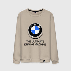 Свитшот хлопковый мужской BMW Driving Machine, цвет: миндальный