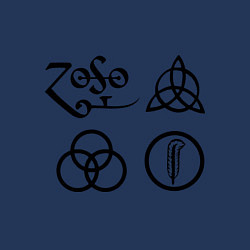 Свитшот хлопковый мужской Led Zeppelin: symbols, цвет: тёмно-синий — фото 2