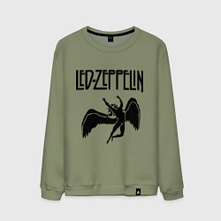 Свитшот хлопковый мужской Led Zeppelin, цвет: авокадо
