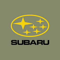 Свитшот хлопковый мужской Subaru Logo, цвет: авокадо — фото 2