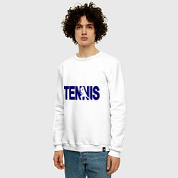 Свитшот хлопковый мужской Tennis, цвет: белый — фото 2
