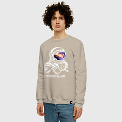 Свитшот хлопковый мужской Interstellar Spaceman, цвет: миндальный — фото 2