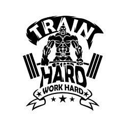 Свитшот хлопковый мужской Train hard, work hard, цвет: белый — фото 2