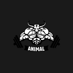Свитшот хлопковый мужской Bodybuilder bull, цвет: черный — фото 2