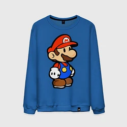 Свитшот хлопковый мужской Влюбленный Марио, цвет: синий