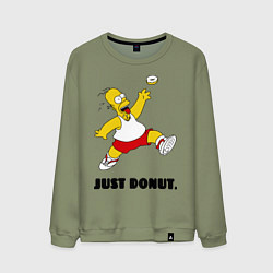 Свитшот хлопковый мужской Just Donut, цвет: авокадо