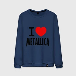 Свитшот хлопковый мужской I love Metallica, цвет: тёмно-синий