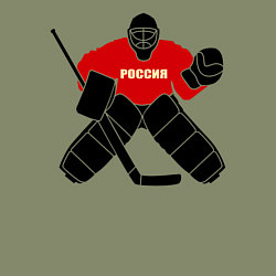 Свитшот хлопковый мужской Хоккей Россия, цвет: авокадо — фото 2