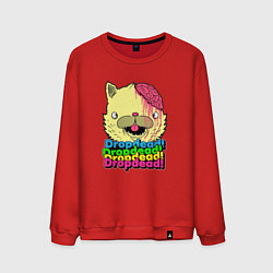 Свитшот хлопковый мужской Dropdead Kitty, цвет: красный