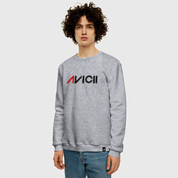 Свитшот хлопковый мужской Avicii, цвет: меланж — фото 2