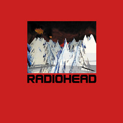 Свитшот хлопковый мужской Radiohead Winter, цвет: красный — фото 2
