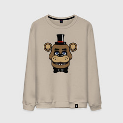 Свитшот хлопковый мужской Freddy FNAF, цвет: миндальный