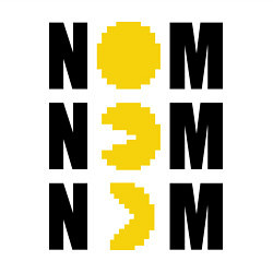 Свитшот хлопковый мужской Pac-Man: Nom nom, цвет: белый — фото 2