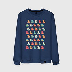 Свитшот хлопковый мужской Утки, цвет: тёмно-синий