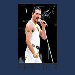 Свитшот хлопковый мужской Queen: Freddie, цвет: тёмно-синий — фото 2