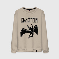 Свитшот хлопковый мужской Led Zeppelin Swan, цвет: миндальный