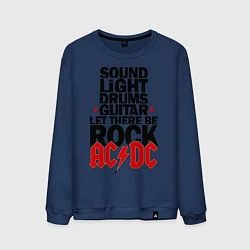 Свитшот хлопковый мужской AC/DC Rock, цвет: тёмно-синий