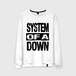 Свитшот хлопковый мужской System Of A Down, цвет: белый