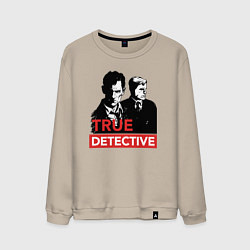 Свитшот хлопковый мужской True Detective, цвет: миндальный