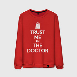 Свитшот хлопковый мужской Trust me Im the doctor, цвет: красный