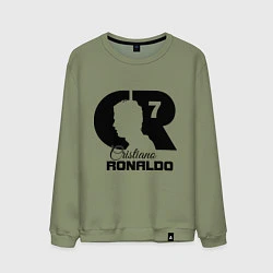 Свитшот хлопковый мужской CR Ronaldo 07, цвет: авокадо