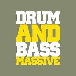 Свитшот хлопковый мужской DRUM AND BASS MASSIVE, цвет: авокадо — фото 2