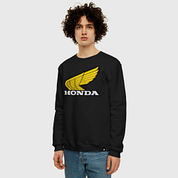 Свитшот хлопковый мужской Honda, цвет: черный — фото 2