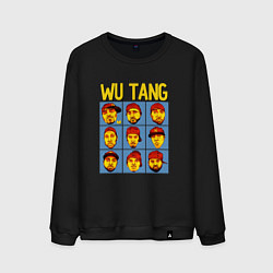 Свитшот хлопковый мужской Wu-Tang Clan Faces, цвет: черный