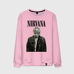 Свитшот хлопковый мужской Kurt Cobain: Young, цвет: светло-розовый
