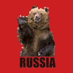 Свитшот хлопковый мужской Russia: Poly Bear, цвет: красный — фото 2